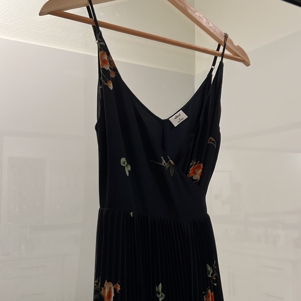 Aritzia Wilfred wrap dress in navy